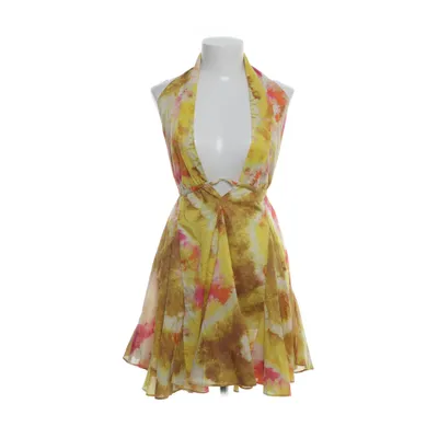 Halterneck dress (Yellow, Multicolored) from Zara Cotton