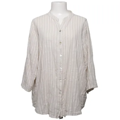 Chemise à manches courtes (Beige, Blanc) de Mix by Heart Coton