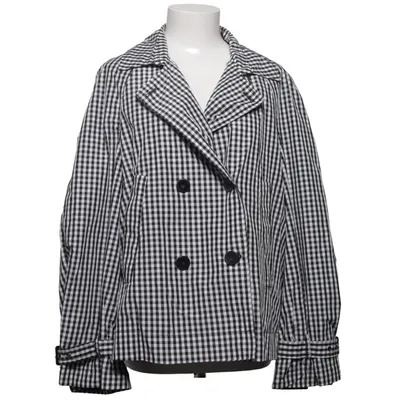 Blazer (Black, White) from Mango Suit Polyester, Viscose