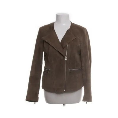Bikerjakke (Brun) fra Mango Læder, Polyester, Akryl