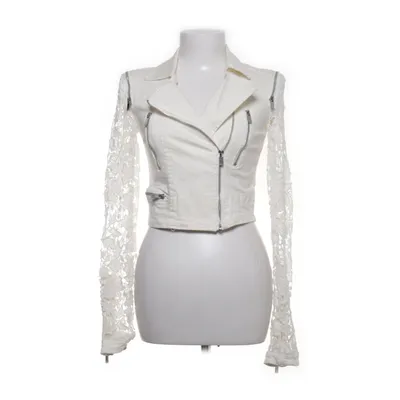 Jeansjacka (Vit) från Vintage Amisu Bomull, Elastan