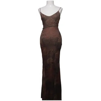 Maxikjole (Brun, Flerfarvet) fra Fashion Nova Elastan, Polyester