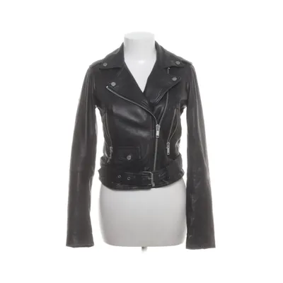 Leren jack (Zwart) van Superdry Polyester, Leer