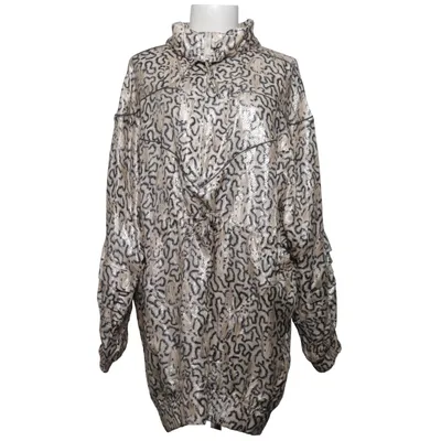Jurk (Beige, Zwart) van H&M Conscious Collection Exclusive Lyocell, Polyester, Zijde