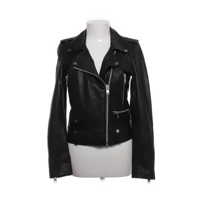 Bikerjacka (Svart) från Munderingskompagniet Bomull, Skinn, Polyester