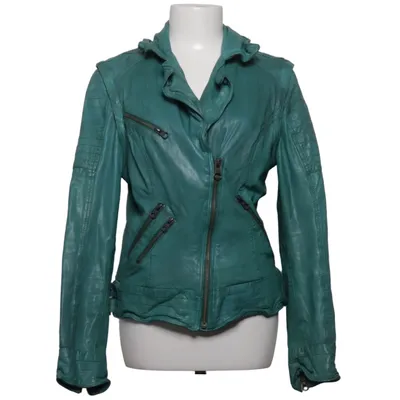 Bikerjacka (Grön) från Maze Bomull, Skinn, Polyester