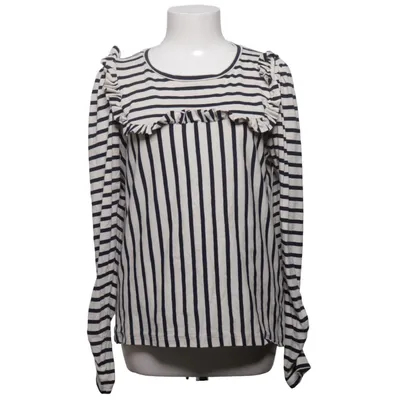 Långärmad t-shirt (Svart, Vit) från Munthe Bomull, Elastan