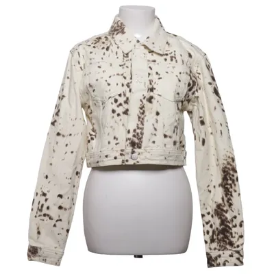 Denimjakke (Beige, Brun, Flerfarvet) fra Fashion Nova Bomuld