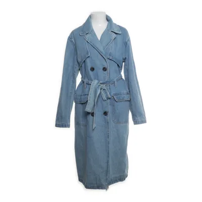 Trench coat (Blue) from Boohoo Blue Cotton, Polyester