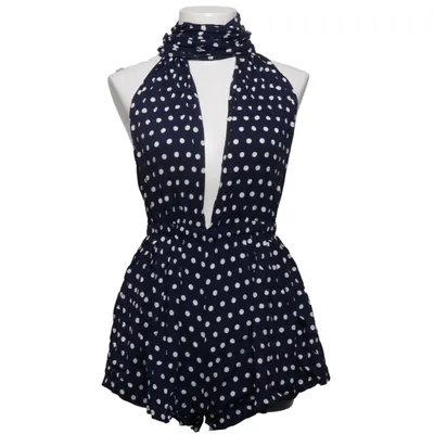 Buksedragt (Blå, Hvid) fra Bamboo Blonde Viscose