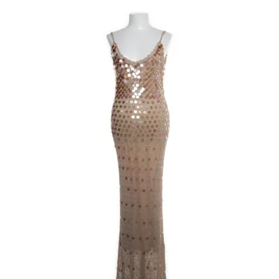 Aftenkjole (Beige, Flerfarvet) fra Nicowa Polyester, Viscose