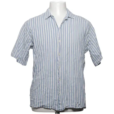 Chemise à manches courtes (Bleu, Blanc) de Aygill's Coton