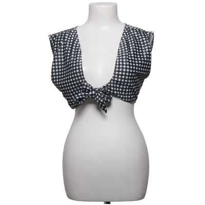 Crop top (Noir, Blanc) de Wolf & Whistle Élasthane, Polyester