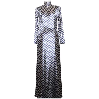 Maxi dress (Blue, White)
