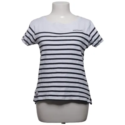 T-shirt (Wit, Blauw) van Voile Bleue Katoen