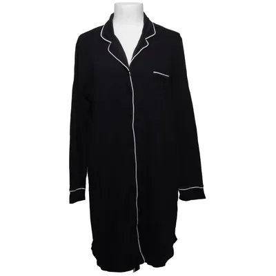 Pajama shirt (Black) from Schiesser Cotton, Modal