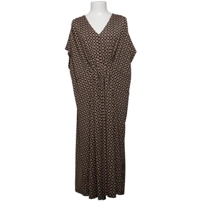 Dress (Beige, Black) from Ellos Elastane, Polyester