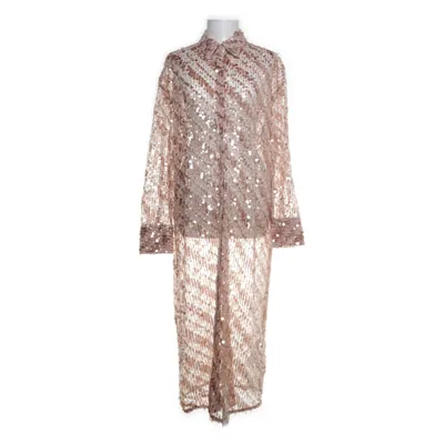 Skjortekjole (Beige, Guld) fra Zara Polyester