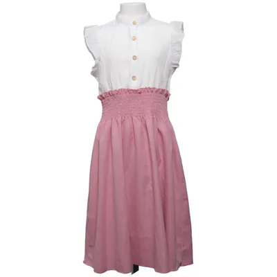 Klänning (Rosa, Vit) från PatPat Polyester