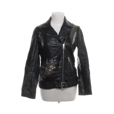 Bikerjack (Zwart) van Uterqüe Leer, Viscose