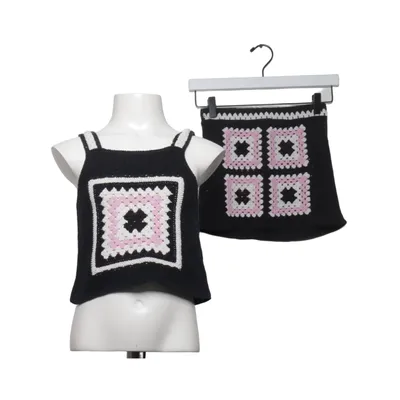 Sæt (Sort, Hvid, Pink) fra Zara Bomuld, Polyester