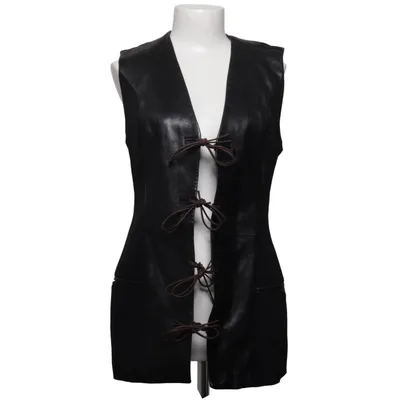 Leren vest (Zwart) van Kyuso Leer, Viscose