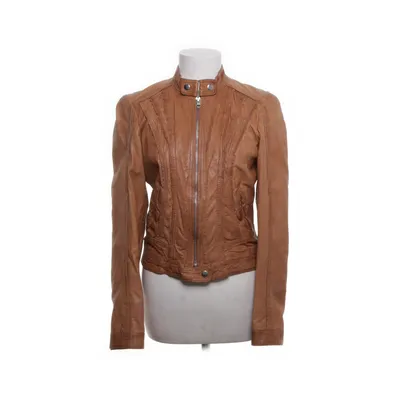 Läderjacka (Brun, Beige) från Rock'n Blue Bomull, Polyester, Skinn