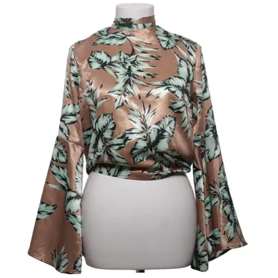 Blouse portefeuille (Marron, Vert, Multicolore) de Aéryne Polyester