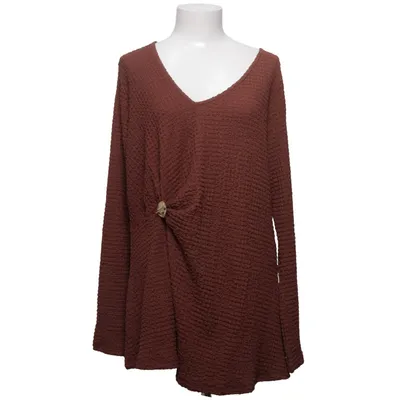 Top (Bruin) van Ms Mode Elastaan, Polyester