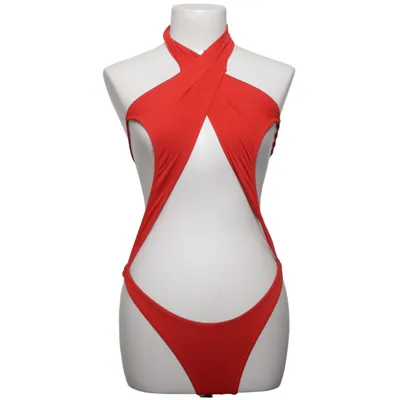 Maillot de bain une pièce (Rouge) de Oh Polly Swim Élasthane, Polyamide