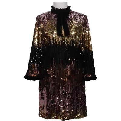 Dress (Black, Gold, Multicolored) from Zara Woman Studio