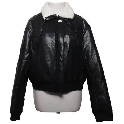 Shearling jas (Zwart)