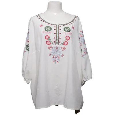 Blouse (Wit, Meerkleurig) van Shein Curve Polyester