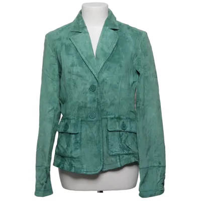 Leather blazer (Green) from Blend She Leather, Polyester