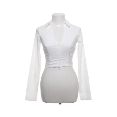 Crop top (Vit) från Bershka Elastan, Polyester