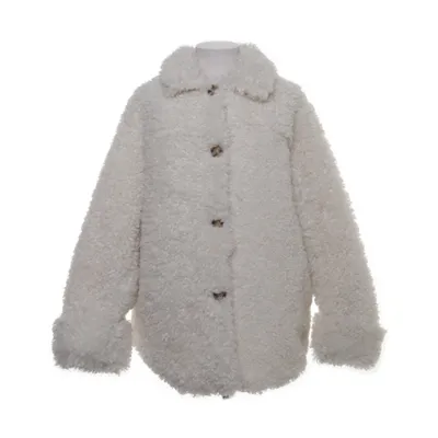 Shearling jacket (White) from ASOS Design Polyester