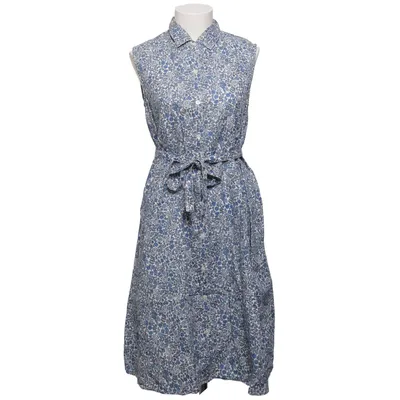 Shirt dress (Blue, White) from Uniqlo Cotton, Hemp
