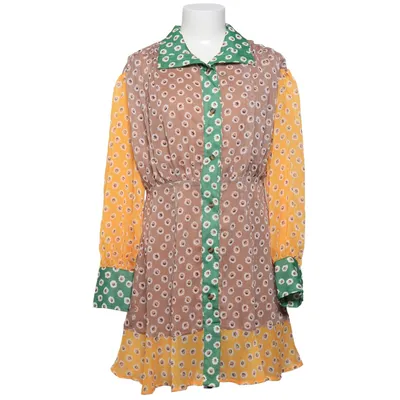 Blousejurk (Bruin, Groen, Geel) van Never Fully Dressed Elastaan, Polyester