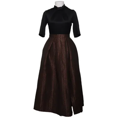 Robe longue (Marron, Noir) de Closet London Élasthane, Polyamide, Polyester