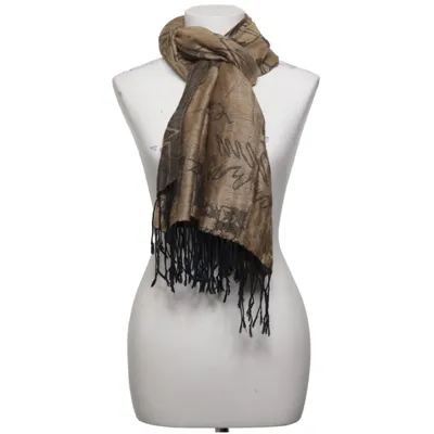 Halstørklæde (Brun, Sort) fra Pashmina Kashmir, Silke
