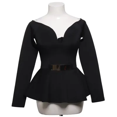 Peplum top (Zwart) van NLY One Elastaan, Polyester