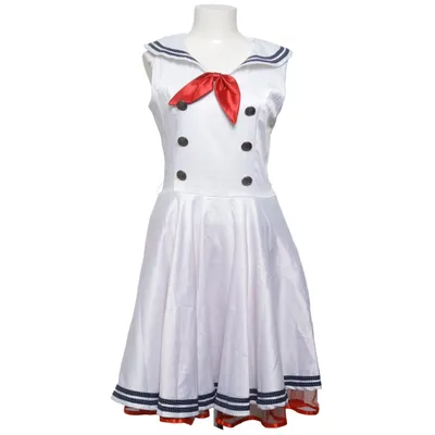 Robe (Blanc, Rouge, Bleu) de Banned Apparel Coton, Élasthane, Polyester