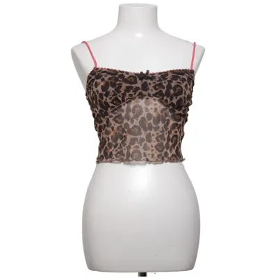 Crop top (Bruin, Roze) van Urban Outfitters Polyamide, Polyester