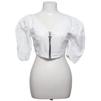 Crop top (Blanc) de Cameo Rose Coton, Élasthane