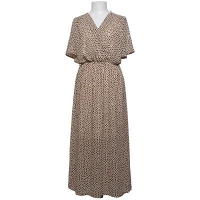Maxi jurk (Beige, Zwart, Goud) van Papillonne Elastaan, Polyester