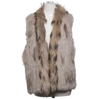 Gilet en fourrure (Gris, Noir) de Marc Aurel Fourrure de lapin