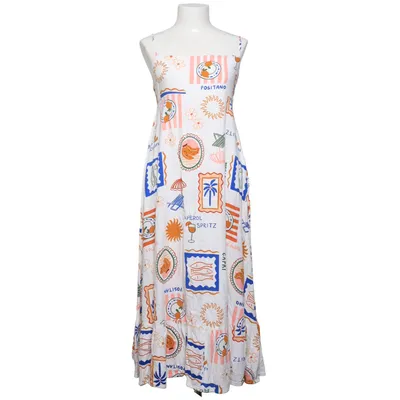 Maxi dress (White, Multicolored) from Label of Love Linen, Viscose
