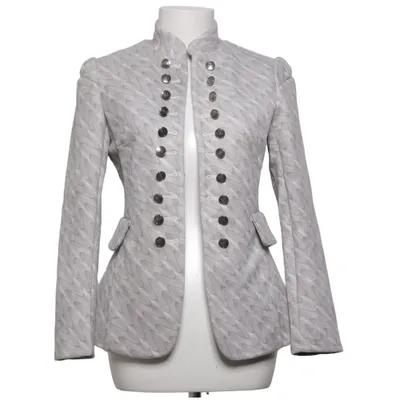 Blazer (Gray, Beige) from Voyelles Elastane, Polyester