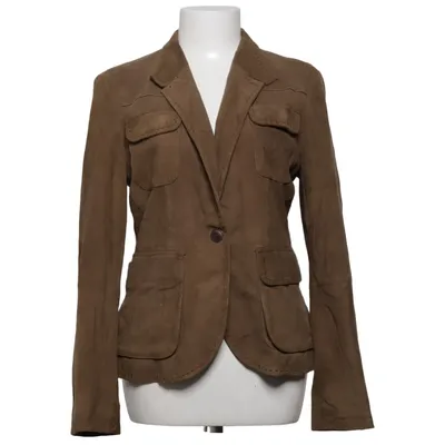 Blazer en cuir (Marron) de Rützou Cuir, Polyester