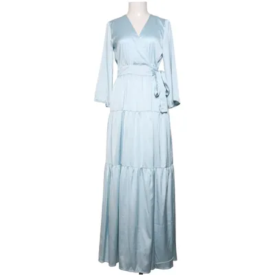 Robe portefeuille (Bleu) de YAS Élasthane, Polyester